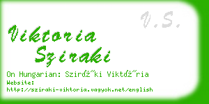 viktoria sziraki business card